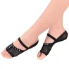 Ballett- / Tanzsocken - offene Spitze / schützende Lederpolster - Mesh / Strasssteine