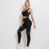 Elastic push up bra / leggings - seamless - high waist - 2 piece setFitness