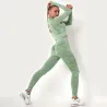 Camouflage Fitness Set - Nahtlos - Langarmshirt / Leggings