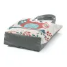 Classic handbag with zipper - single shoulder strap - print with flowers / owlsHandbags