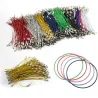 Stainless steel wire keyring - round rope - screwable connectorKeyrings