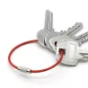 Stainless steel wire keyring - round rope - screwable connectorKeyrings