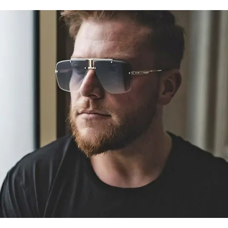 Quadratische Vintage Sonnenbrille - randlos - UV400 - unisex