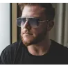 Quadratische Vintage Sonnenbrille - randlos - UV400 - unisex