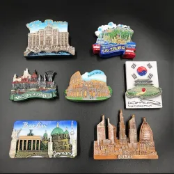 Touristische Kühlschrankmagnete - Deutschland / Dubai / Korea / Italien
