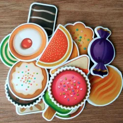 Kühlschrankmagnete in Dessertform - 16 Stück