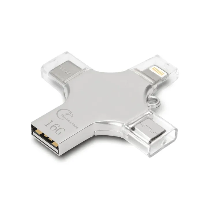 4 in 1 Flash-Laufwerk - Micro-USB / Typ-C / OTG - Speicherstick - 16GB / 32GB / 64GB / 128GB