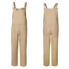 Vintage linen jumpsuit - lace up straps - loose - wide legJumpsuits