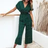 Classic polka dots jumpsuit - short sleeve - loose legJumpsuits