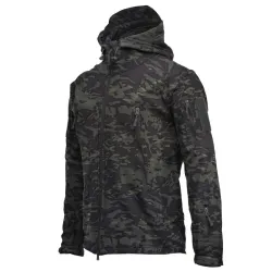 Thermojacke - mit Kapuze / Taschen / Reißverschlüssen - winddicht / wasserdicht