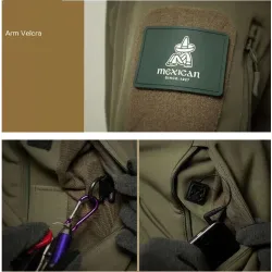 Thermojacke - mit Kapuze / Taschen / Reißverschlüssen - winddicht / wasserdicht