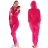 One piece pyjama - fluffy fleece warm jumpsuit - with hood / zipperLingerie