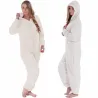 One piece pyjama - fluffy fleece warm jumpsuit - with hood / zipperLingerie