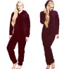 One piece pyjama - fluffy fleece warm jumpsuit - with hood / zipperLingerie
