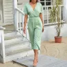 Classic polka dots jumpsuit - short sleeve - loose legJumpsuits