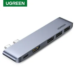 UGREEN - USB C HUB Dual Type-C auf Multi USB 3.0 4K HDMI - Adapter Thunderbolt 3 - für MacBook Pro Air