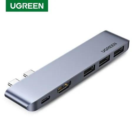 UGREEN - USB C HUB Dual Type-C auf Multi USB 3.0 4K HDMI - Adapter Thunderbolt 3 - für MacBook Pro Air