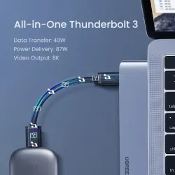 UGREEN - USB C HUB Dual Type-C auf Multi USB 3.0 4K HDMI - Adapter Thunderbolt 3 - für MacBook Pro Air