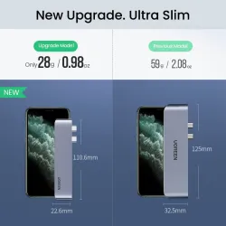 UGREEN - USB C HUB Dual Type-C auf Multi USB 3.0 4K HDMI - Adapter Thunderbolt 3 - für MacBook Pro Air