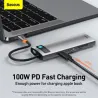 Baseus - USB 3.0 type-C HUB to HDMI RJ45 - SD Reader PD - dock station - splitter - for MacBook ProHubs