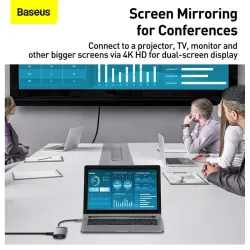 Baseus - USB 3.0 type-C HUB to HDMI RJ45 - SD Reader PD - dock station - splitter - for MacBook ProHubs