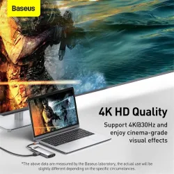 Baseus - USB 3.0 type-C HUB to HDMI RJ45 - SD Reader PD - dock station - splitter - for MacBook ProHubs