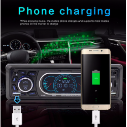 Bluetooth car radio Din 1 - AUX/TF/USB FM/MP3 - 60Wx4 - handsfree calling