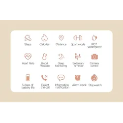 Sport Smart Watch - Herzfrequenz - Blutdruck - wasserdicht - Android / IOS