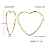 Elegante Goldohrringe - Herz- / Creolenform