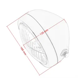 6 1/2" - Retro Motorradscheinwerferlampe
