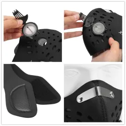 PM25 - Mundschutz / Gesichtsmaske - Doppelluftventil - antibakteriell / anti-verschmutzung