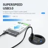 Tischdurchführung - USB 3.0 HUB Typ-C - High Speed Splitter - mit SD / TF / Kopfhörer / Mikrofon Adapter - für PC
