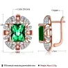 Luxuriöse ovale Ohrstecker - mit Zirkonia - Roségold