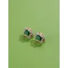Luxuriöse ovale Ohrstecker - mit Zirkonia - Roségold