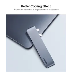 UGREEN - USB C HUB Dual Type-C auf Multi USB 3.0 4K HDMI - Adapter Thunderbolt 3 - für MacBook Pro Air