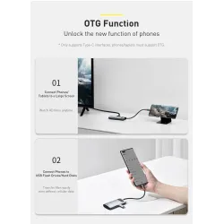 Baseus - USB C HUB USB Typ-C - Multi HUB 3.0 - Ethernet - Splitter - Adapter - für Macbook / Samsung