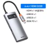 Baseus - USB 3.0 Typ-C HUB auf HDMI RJ45 - SD Reader PD - Dockstation - Splitter - für MacBook Pro