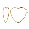 Elegante Goldohrringe - Herz- / Creolenform