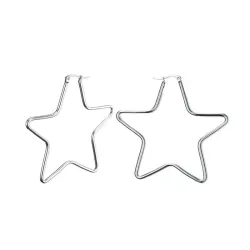 Große Stern-Ohrringe aus Silber