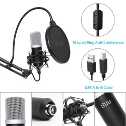 Podcast-Kondensatormikrofon - professionelle PC-Streaming-Niere - Kit - USB - 192kHZ/24bit