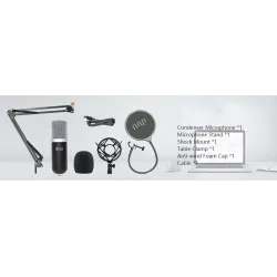 Podcast-Kondensatormikrofon - professionelle PC-Streaming-Niere - Kit - USB - 192kHZ/24bit