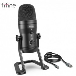 FIFINE - Aufnahmemikrofon - Podcast - USB - für PC / PS4 / Mac