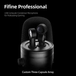 FIFINE - Aufnahmemikrofon - Podcast - USB - für PC / PS4 / Mac