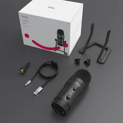 FIFINE - Aufnahmemikrofon - Podcast - USB - für PC / PS4 / Mac