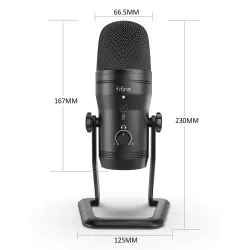 FIFINE - Aufnahmemikrofon - Podcast - USB - für PC / PS4 / Mac