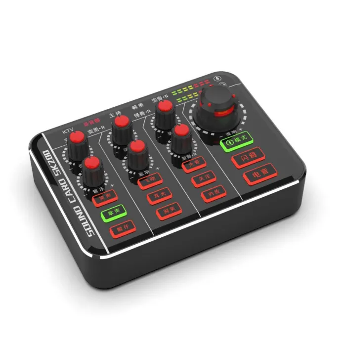 Mikrofonmischer - Podcaster - digital - 12-Sound-Audio-Effekt