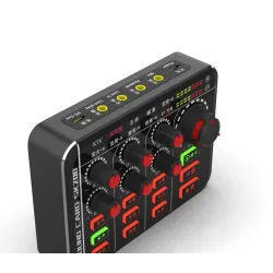 Mikrofonmischer - Podcaster - digital - 12-Sound-Audio-Effekt