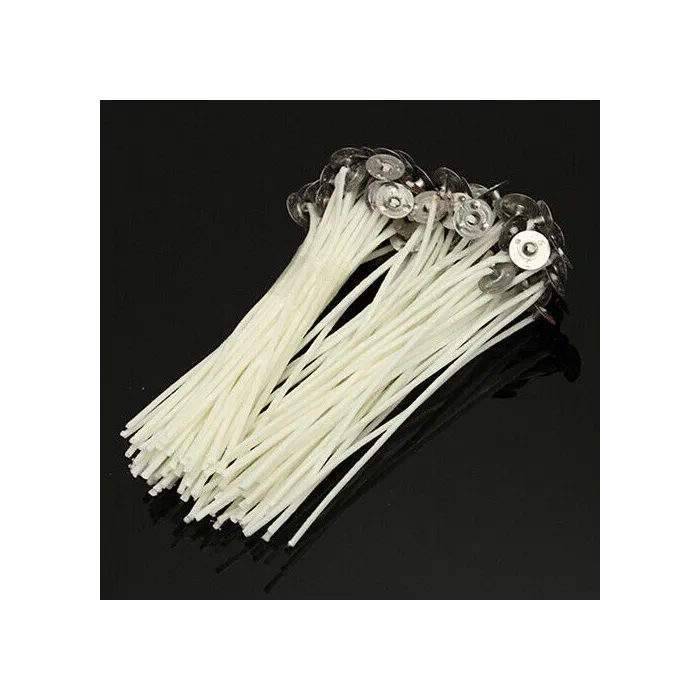 Kerzendochte - gewachster Baumwollkern - mit Halter - zum Kerzenmachen - 30 Stück