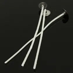 Kerzendochte - gewachster Baumwollkern - mit Halter - zum Kerzenmachen - 30 Stück