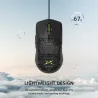 Delux M700A - wired gaming mouse - RGB - 7200DPI - lightweight - ergonomic - honeycomb shellMouses